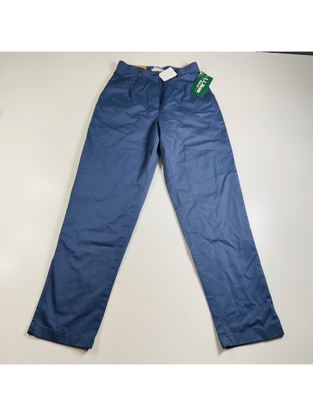 LL Bean Women’s Dress Pants Blue Pleated Size 4 Brand New